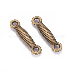 チベットスタイルのバーリンクコネクター  アンティークブロンズ  鉛フリー＆カドミウムフリー＆ニッケルフリー  18x3.5x3mm  穴：2mm&nbsp;X-MLF9895Y-NF