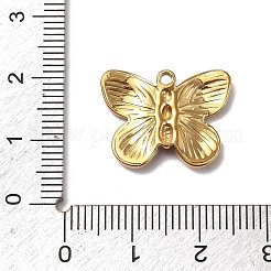 304ステンレススチールエナメルペンダント  バタフライチャーム  ゴールドカラー  15x20x3mm  穴：1.5mm&nbsp;STAS-P395-09G