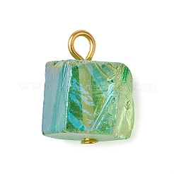 Electroplated Natural Quartz Beads Pendants&nbsp;PALLOY-JF02458-01