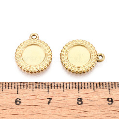 304 Stainless Steel Pendant Cabochon Settings&nbsp;STAS-T067-09G