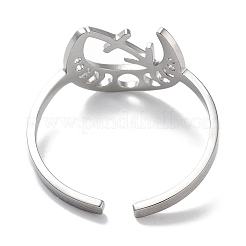 女性用304ステンレススチール星座リング  射手座  18mm  内径：18mm&nbsp;RJEW-U024-01P-08