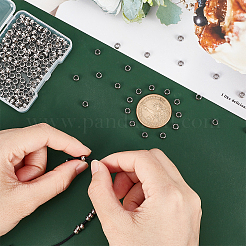 304ステンレススチールビーズ  ロンデル  ステンレス鋼色  5x3mm  穴：3mm  200個/箱&nbsp;STAS-UN0002-40A-P