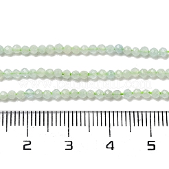 天然石グリーンオパールビーズ連売り  多面カット  ラウンド  2mm  穴：0.5mm  約172~174個/連  15.75''（40~40.5センチメートル）&nbsp;G-Z035-A02-01D