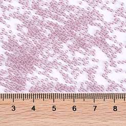 MIYUKIラウンドロカイユビーズ  日本製シードビーズ  15/0  （rr3509)透明ライトローズ光沢  1.5mm  穴：0.7mm  約27777個/50g&nbsp;SEED-X0056-RR3509