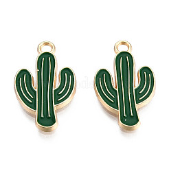 Light Gold Plated Alloy Pendants&nbsp;LS-ENAM-T009-12A