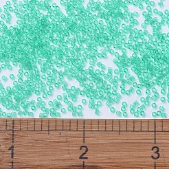 MIYUKIデリカビーズ  シリンダー  日本製シードビーズ  11/0  （db1304)透明な濃いミントグリーンに染め  1.3x1.6mm  穴：0.8mm  約2000PCS /ボトル  10 G /ボトル&nbsp;SEED-JP0008-DB1304