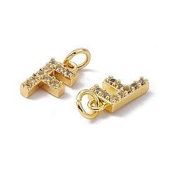 Real 18K Gold Plated Brass Micro Pave Clear Cubic Zirconia Charms&nbsp;KK-E068-VB452-F