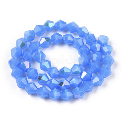 Imitation Jade Electroplate Glass Beads Strands&nbsp;LS-EGLA-A039-J6mm-L04