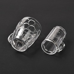 6個透明プラスチックフードプレイカップセット  シミュレーションミニチュアカップ  子供たちの粘土型のおもちゃ  透明  25~43x21~31x29~50mm  穴：1.6~1.8mm  6個/セット&nbsp;AJEW-K030-06