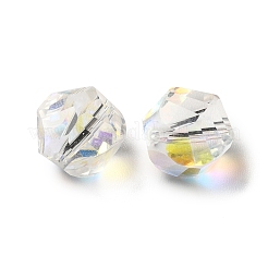 ガラス k9 ガラス  模造オーストリアクリスタルビーズ  多面カット  ナゲット  クリアAB  8x8mm  穴：1mm&nbsp;GLAA-H024-11B