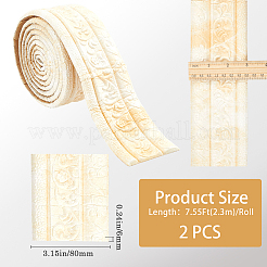 2Pcs Foam 3D Self-Adhesive Waterproof Wallpaper Border&nbsp;DIY-GF0010-19E