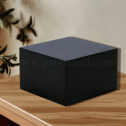 焼き付け塗装木製ディスプレイ台座  長方形  ブラック  8x5x8cm&nbsp;AJEW-WH20033-141B-02