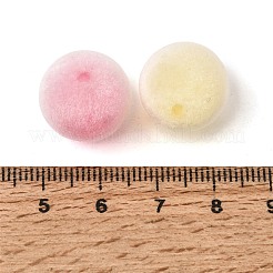 不透明アクリルビーズを植毛  ラウンド  ミックスカラー  15.5x15mm  穴：2.5mm&nbsp;AC-CBA47F0-03