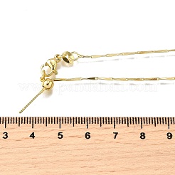 Brass Bar Link Chain Adjustable Slider Necklaces&nbsp;NJEW-M108-10G