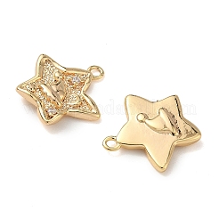Christmas Brass Micro Pave Clear Cubic Zirconia Pendants&nbsp;KK-A280-03A-G