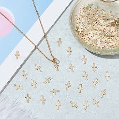 120Pcs 304 Stainless Steel Tiny Cross Charms&nbsp;STAS-ME0001-71