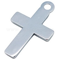 合金エナメルチャーム  鉛フリー及びカドミウムフリー  クロス  プラチナカラー  クリムゾン  26x16x2mm  穴：3mm&nbsp;X-ENAM-P077-3