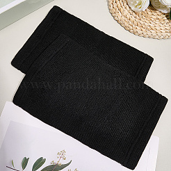 ポリエステルニーレット  ブラック  270x150x2.5mm&nbsp;AJEW-WH20121-12B