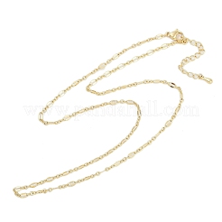 Rack Plating Brass Dapped Chain Necklaces for Women&nbsp;NJEW-H049-04G