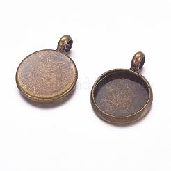 Brass Pendant Cabochon Settings&nbsp;KK-H280-AB-NF