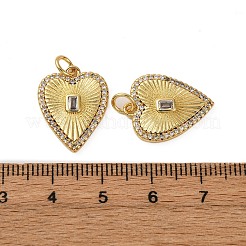 Brass Micro Pave Cubic Zirconia Pendants&nbsp;KK-P308-09G
