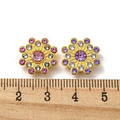 アクリルラインストーンカボション  abs樹脂  フラットバック  花  ミックスカラー  14.5x14.5x4.5mm&nbsp;FIND-C054-04G