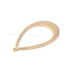 真鍮オープンバックベゼルビッグペンダント  ニッケルフリー  UVレジンDIY用  ティアドロップ  18KGP本金メッキ  50.5x29.5x2mm  穴：1.2mm&nbsp;KK-O144-28G
