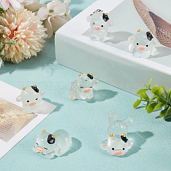 Luminous Resin Cow Sculpture Display Decorations&nbsp;DJEW-CN0001-42