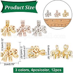 12Pcs 3 Colors Rack Plating Alloy Locket Pendants&nbsp;FIND-FH0004-77
