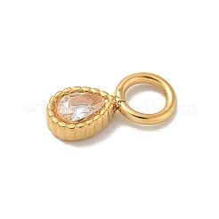 Ion Plating(IP) 304 Stainless Steel with Rhinestone Charms&nbsp;STAS-G351-18G-02