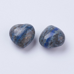 天然と合成の混合石ハートラブストーン  レイキバランシング用のポケットパームストーン  15~15.5x15x10mm&nbsp;DJEW-P009-02