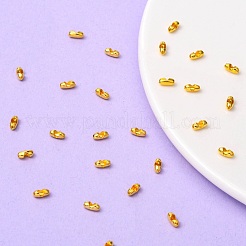 真鍮製ボールチェーンコネクター  カドミウムフリー＆鉛フリー  ゴールドカラー  5.5x2mm  1.5mmボールチェーンに適合&nbsp;EC309-1G