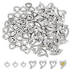 80Pcs 2 Style 304 Stainless Steel Enamel Settings&nbsp;STAS-UN0026-32