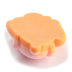 豚をテーマにした不透明樹脂デコデンカボション  ピンク  食べ物  22x21.5x8.5mm&nbsp;RESI-C042-03C