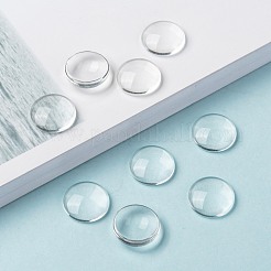 Transparent Glass Cabochons&nbsp;GGLA-R026-15mm