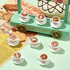 ミニチュアオーナメント64個、9つのスタイル  皿とコーヒー  マイクロランドスケープホームドールハウスアクセサリー  小道具の装飾のふりをする  チョコレート  14~25.5x5.5~17.5mm&nbsp;DJEW-CJ0001-28