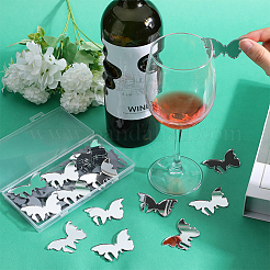 Acrylic Mirror Wine Glass Charms&nbsp;AJEW-SC0002-52