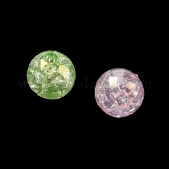 クリアクラックアクリルビーズ  ラウンド  ABカラーメッキ  ミックスカラー  8mm  穴：2.2mm  約1800個/500g&nbsp;AC-CBA4496-05A