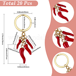 20Pcs Hot Pepper Alloy Enamel Pendants&nbsp;KEYC-SC00060
