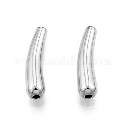 変色しない304ステンレススチールビーズ  チューブ  ステンレス鋼色  19.5x5x5mm  穴：1.6mm＆1.8mm&nbsp;STAS-N099-34