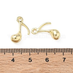 合金ペンダント  音符チャーム  長持ちメッキ  ラックめっき  ゴールドカラー  17.5x12x6mm  穴：1.8mm&nbsp;FIND-D044-06G