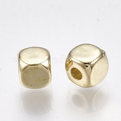 Ccbプラスチックスペーサービーズ  キューブ  ライトゴールド  3.5x3.5x3.5mm  穴：1.4mm&nbsp;CCB-T006-091KC