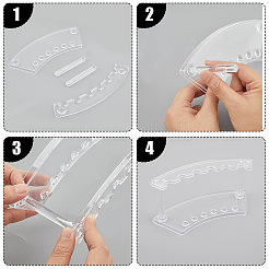 6穴プラスチックペンホルダー  透明  180x64x75mm&nbsp;ODIS-WH20015-01A