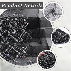 Polyester Sequin Fabrics&nbsp;DIY-WH20048-027D