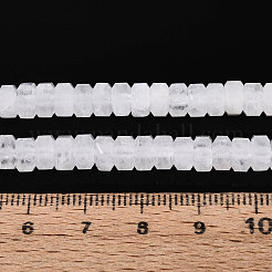 天然石クオーツクリスタルビーズ連売り  水晶  多面カット  六角  6.5~7x3~3.5mm  穴：0.8~1mm  約109~113個/連  14.76~15.16インチ（37.5~38.5cm）&nbsp;G-N357-14A-15