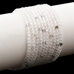 天然ハーキマーダイヤモンドビーズ連売り  多面カットラウンド  2.5mm  穴：0.5mm  約191個/連  15.35''（39センチメートル）&nbsp;GG-NH0014-D03-2mm