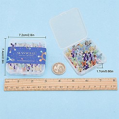 プラスチックカボション  蝶  DIY工芸品の装飾用  ミックスカラー  8~13x10.5~15x2.5~3.5mm  80個/箱&nbsp;KY-SC0001-05