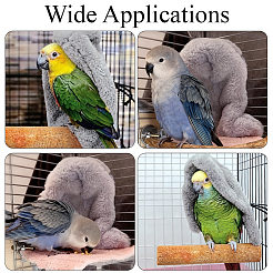 オウムのぬいぐるみ巣鳥暖かいショール1枚  ライトグレー  200x215x10mm&nbsp;AJEW-CN0006-43
