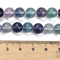 天然石蛍石ビーズ連売り  ラウンド  グレードA  ラウンド  8~8.5mm  穴：0.8mm  約49個/連  16.14インチ（41cm）&nbsp;G-L634-B04-8mm