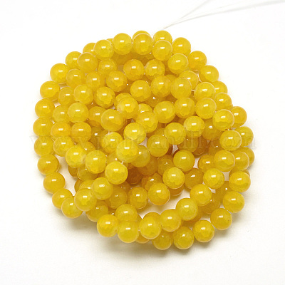 Baking Paint Crackle Glass Bead Strands&nbsp;X-DGLA-Q023-8mm-YS28-1